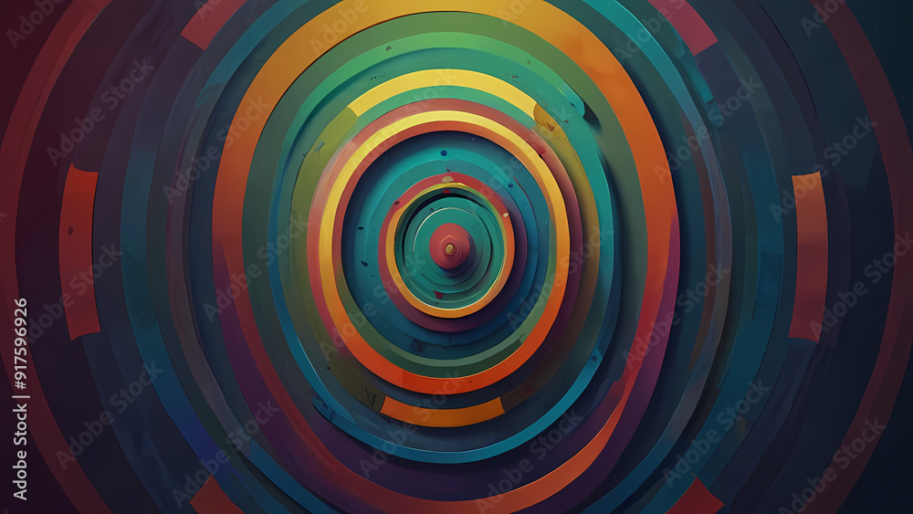 Fototapeta premium Abstract background using concentric circles that ripple outward, gradually changing in color and opacity