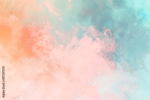 Abstract Pastel Watercolor Cloudscape