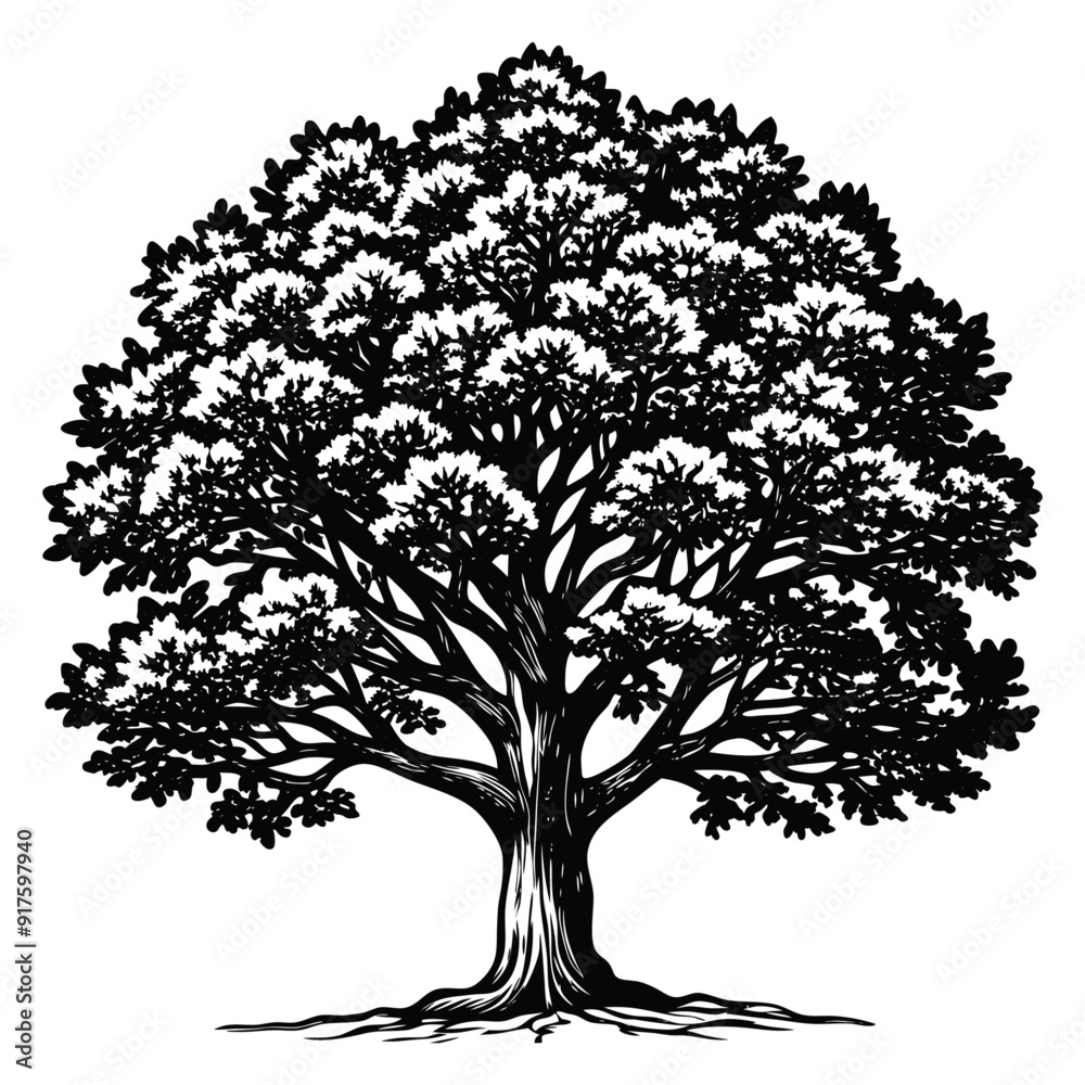 Obraz premium tree silhouette icon isolated on white background vector
