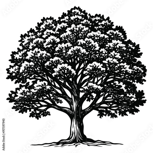 tree silhouette icon isolated on white background vector