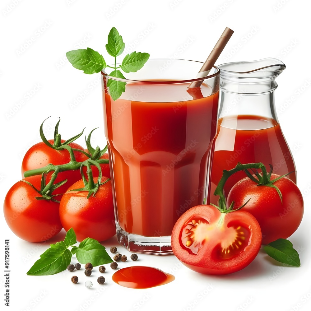 Tomato juice in a glass Tomato juice in a glass
