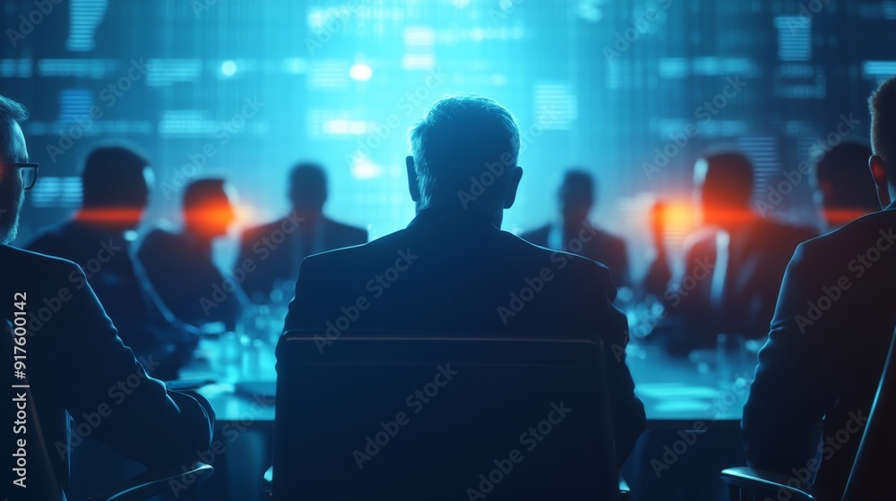 Global Venture Capital Strategy Discussion in High-Tech Workspace with Holographic Displays and Neon Accents Global Venture Capital Strategy Discussion in High-Tech Workspace with Holographic Displays and Neon Accents