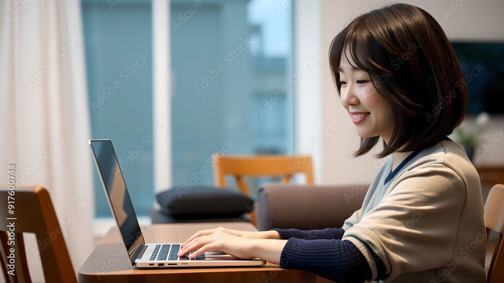 30代、40代デスクワークをしているアジア人女性 Asian woman in her 30s or 40s working at a desk 30代、40代デスクワークをしているアジア人女性 Asian woman in her 30s or 40s working at a desk