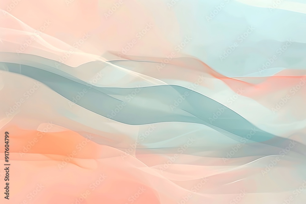 Abstract Waves in Soft Pastel Hues Abstract Waves in Soft Pastel Hues