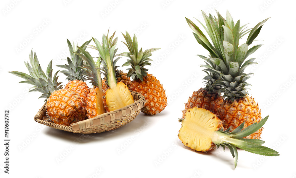 Pineapple on a white background Pineapple on a white background