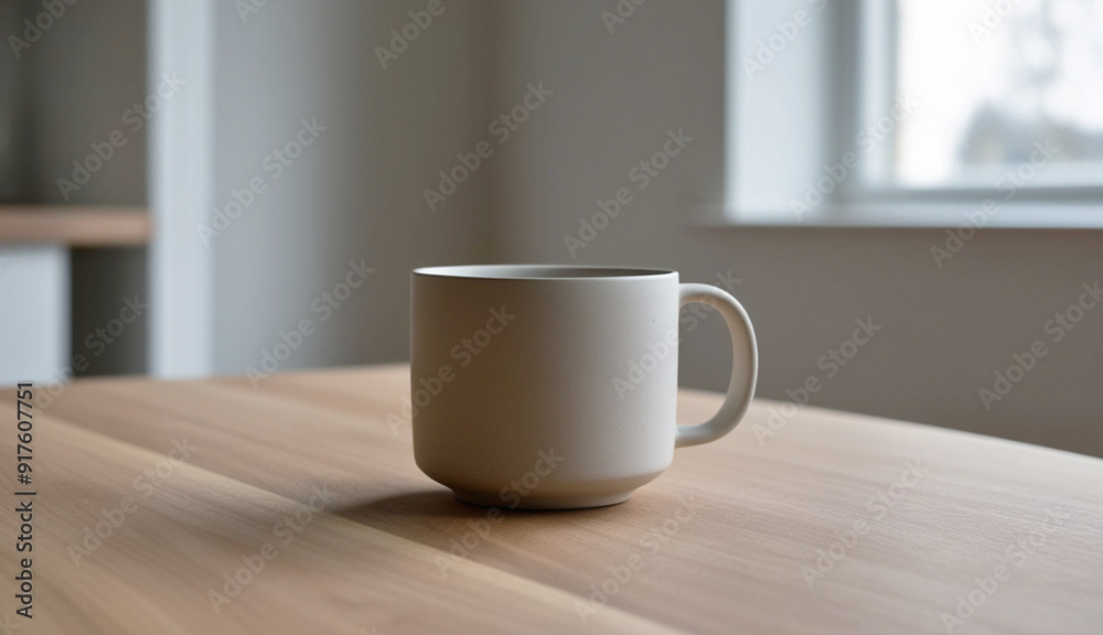 Simple white mug on a wooden table in a minimalist setting
Simple white mug on a wooden table in a minimalist setting