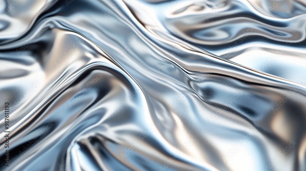 Liquid Silver Serenity: Abstract metallic waves flow in luxurious, seamless texture Liquid Silver Serenity: Abstract metallic waves flow in luxurious, seamless texture