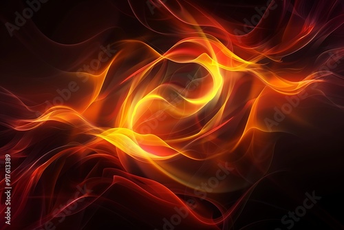 Abstract Fire Flame Waves