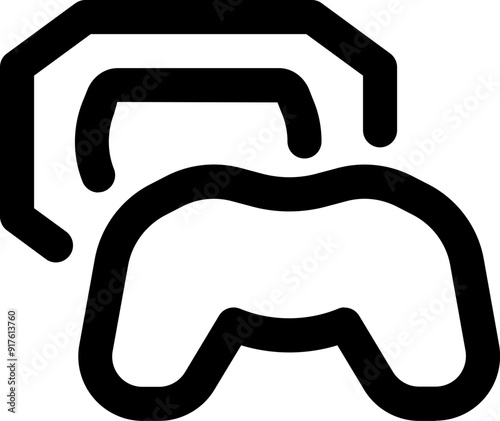 UI console Vector Icon Illustration. Line Style