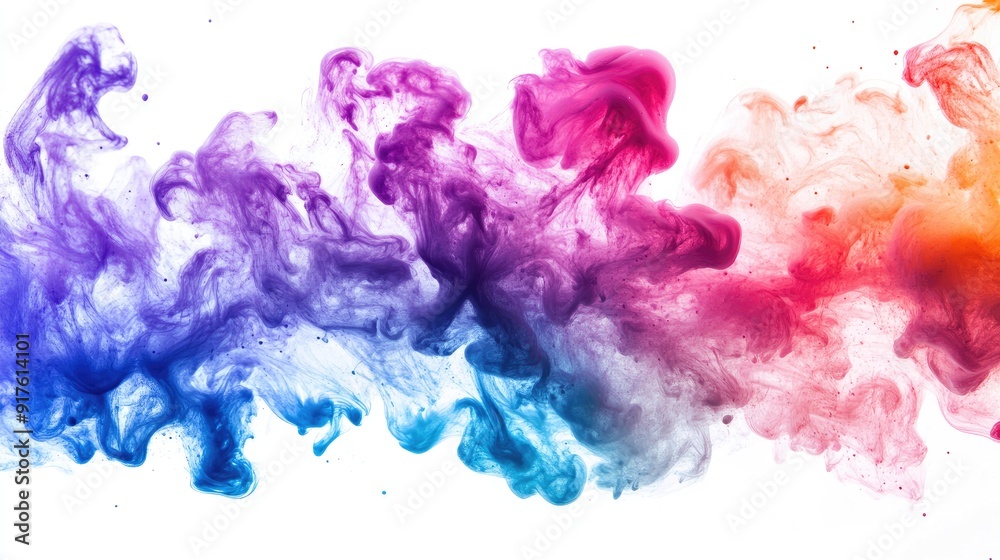 Fototapeta premium Acrylic colors in water. Abstract background. Isolated.