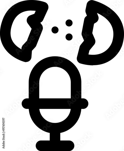 UI cracking Vector Icon Illustration. Line Style