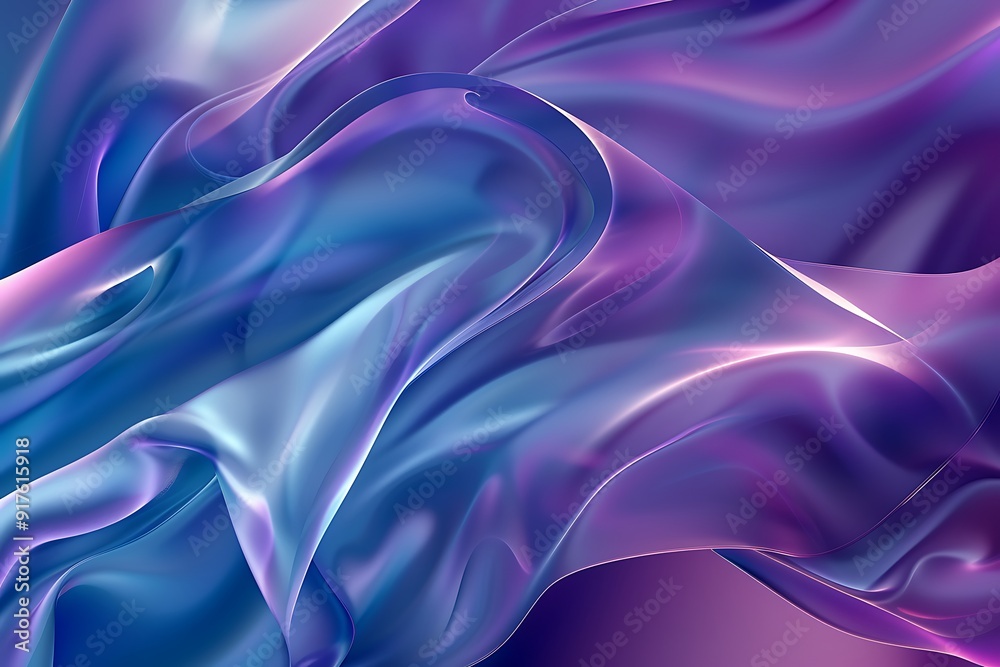 Obraz premium Abstract Purple and Blue Silk