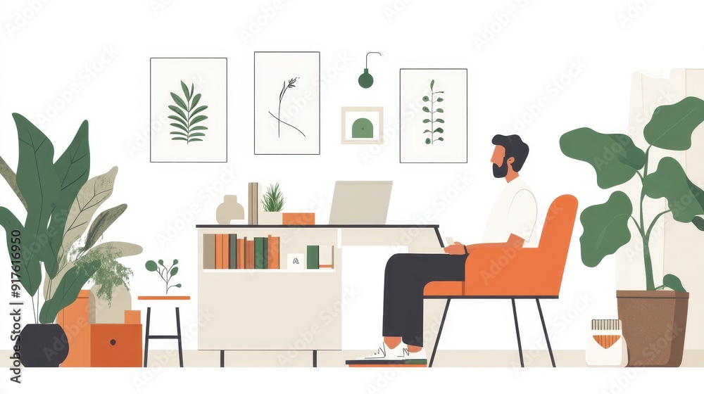 Minimalist Therapy Session Illustration: Healthcare and Treatment in Flat Style