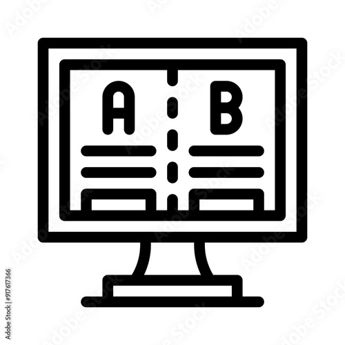 AB testing line icon