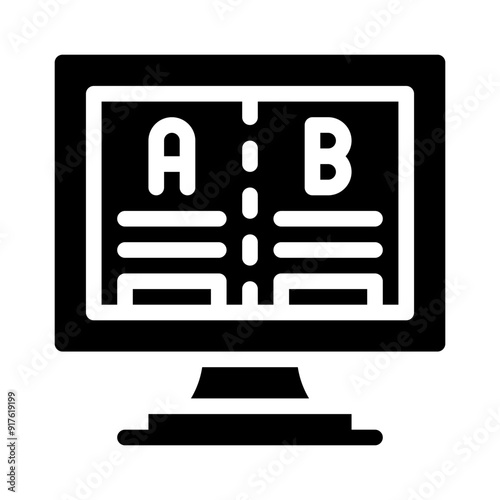 AB testing glyph icon