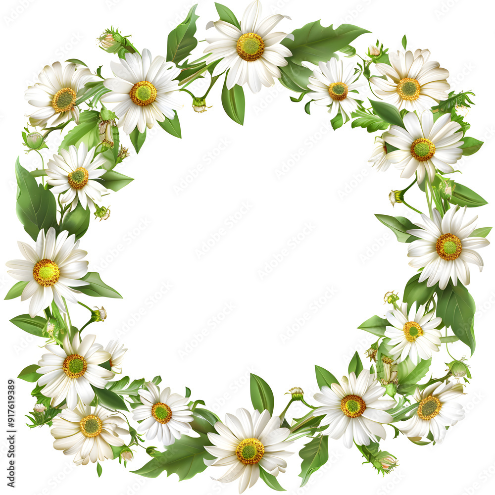 Daisy floral frame illustration Daisy floral frame illustration