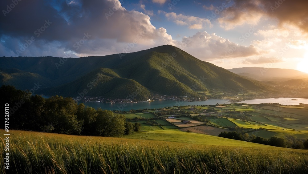 Fototapeta premium landscape in the morning