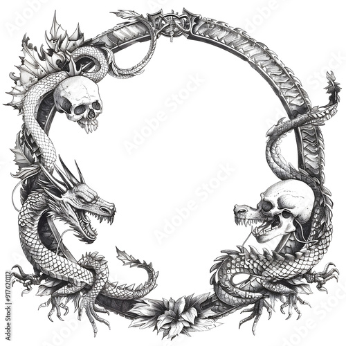 Dragon frame illustration