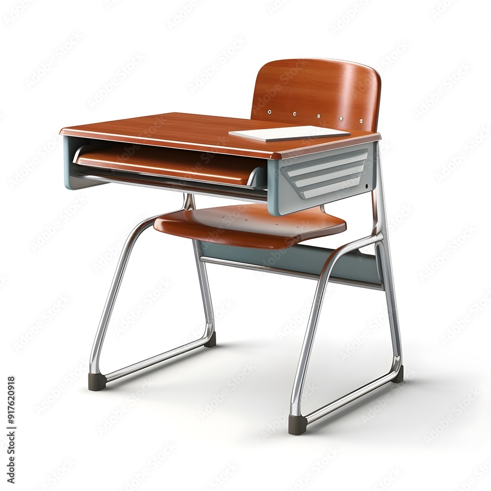 school chair and tabel isolated on white background, school chair and tabel isolated on white background,