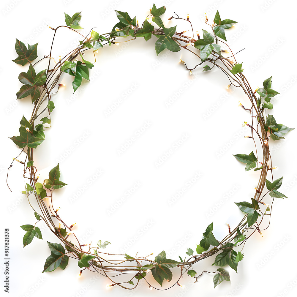 Fototapeta premium Fantasy vines frame illustration