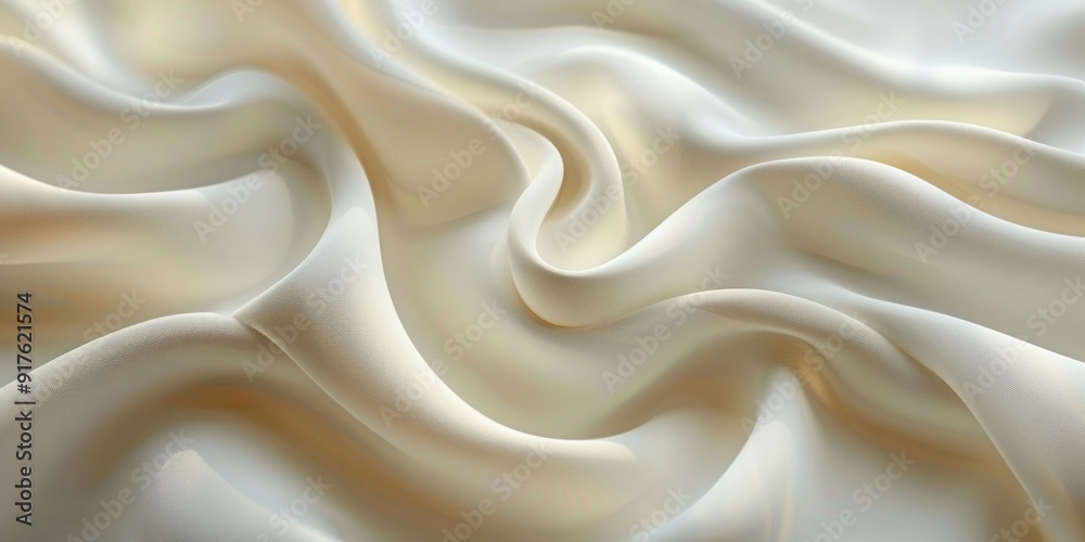 Obraz premium Soft Cream Silk Fabric Texture