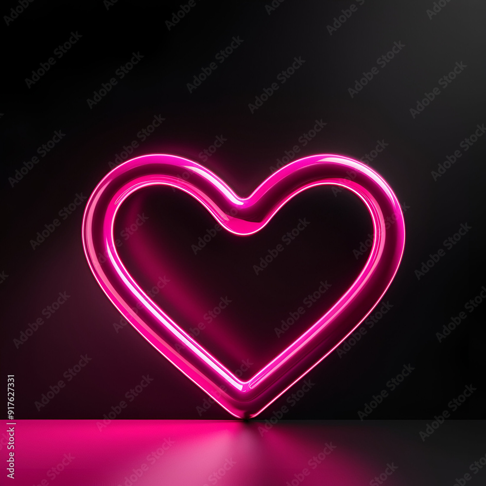 Title: A Glossy, Vibrant Neon Pink Heart - Symmetrical and Sleek Design
Title: A Glossy, Vibrant Neon Pink Heart - Symmetrical and Sleek Design