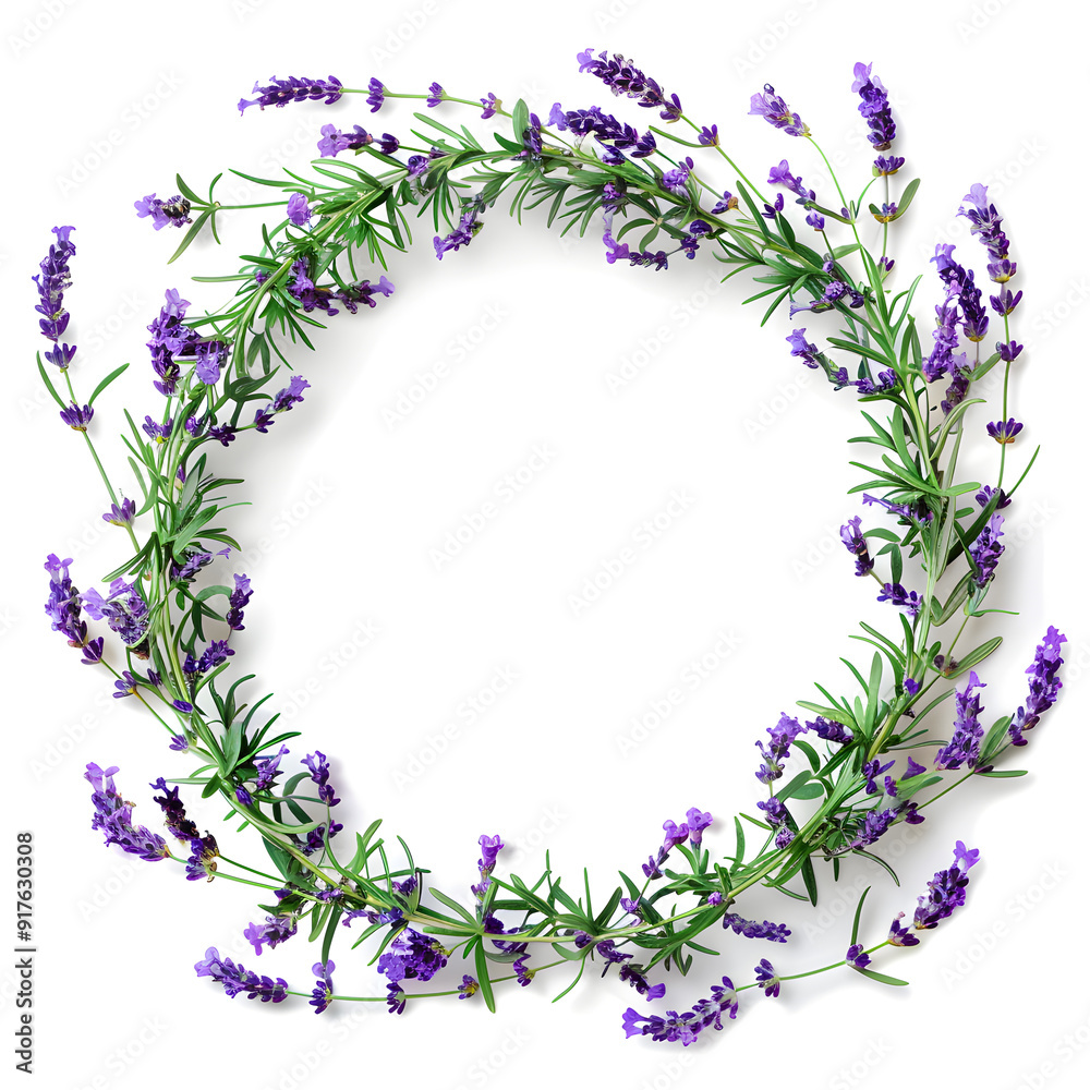 Lavender garden frame illustration Lavender garden frame illustration