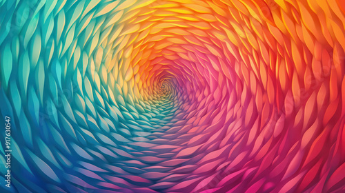 Vibrant abstract background with swirling rainbow colors creating a dynamic and eye-catching pattern for creative design projects.