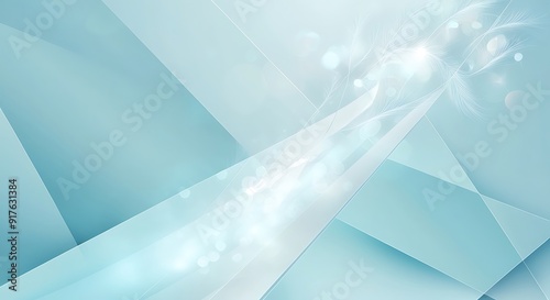 Abstract Geometric Background Gradient Soft Light Blue Bokeh Graphic Business Hightech Modern Digital Design Elegant Smooth. photo