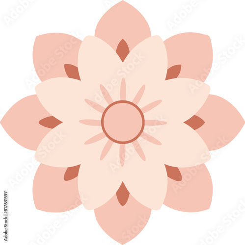 Light Colored Scandivian Folk Flower photo