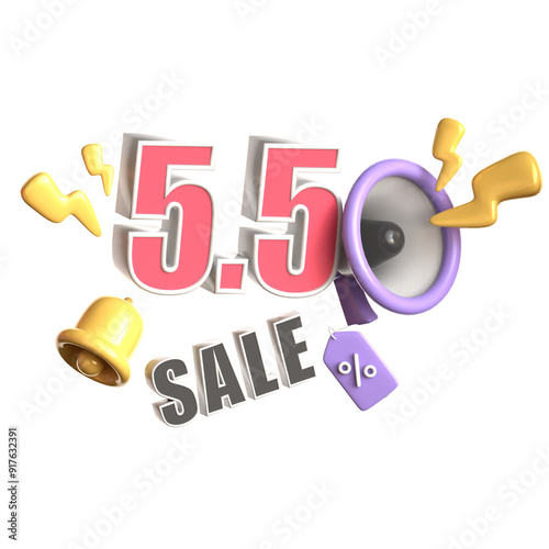 3d rendering of e-commerce graphic resource for sales and promotions