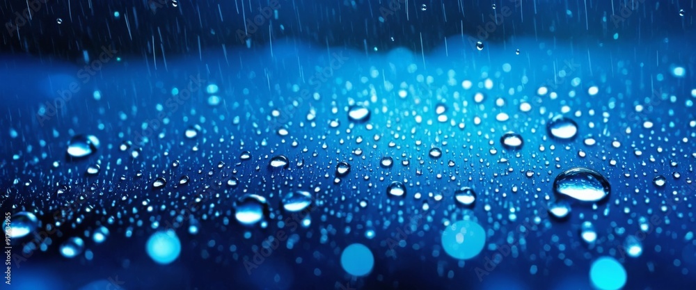 Fototapeta premium Warm orange and yellow abstract background with floating blurred