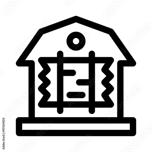 hay bale line icon