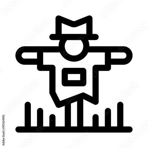 scarecrow line icon
