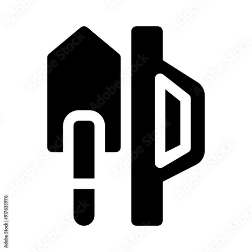 hand trowel glyph icon