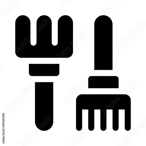 pitchfork glyph icon