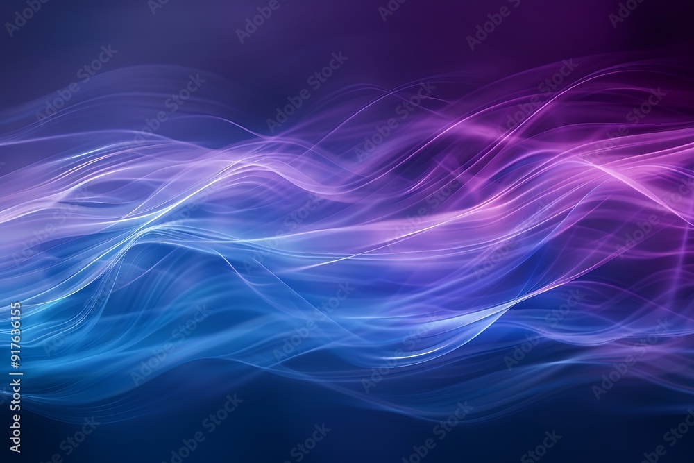 Abstract Blue and Purple Waves