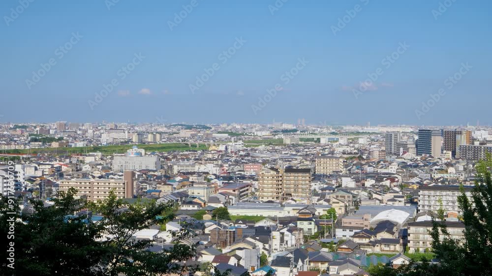高台から見る都市の風景 高台から見る都市の風景