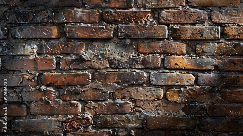 Red brick wall texture for interior design with vignette corners. Red brick wall texture for interior design with vignette corners.