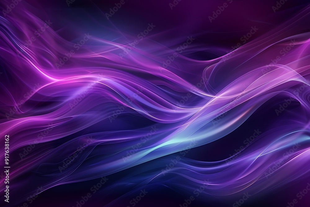 Abstract Purple and Blue Swirling Lights