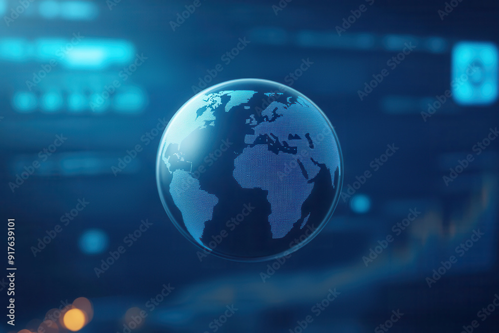 A digital globe illustration depicting the world with tech elements in a blue-toned background, symbolizing global connectivity. A digital globe illustration depicting the world with tech elements in a blue-toned background, symbolizing global connectivity.