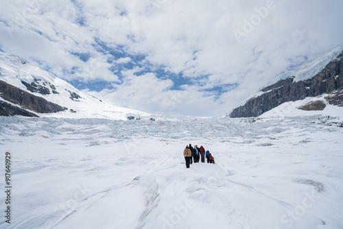 Beautiful landscape near Athabasca glacier in Alberta, Canada  photo