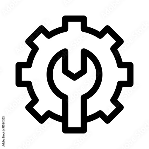 wrench line icon