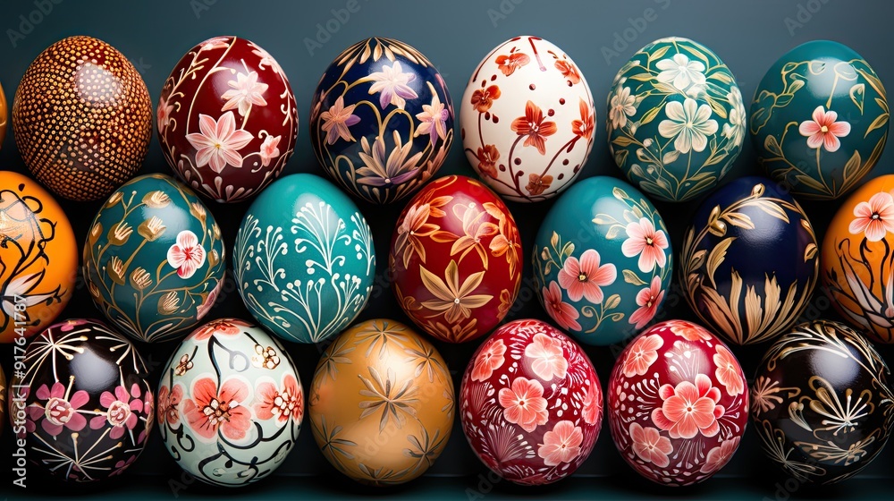 easter eggs in a basket easter eggs in a basket