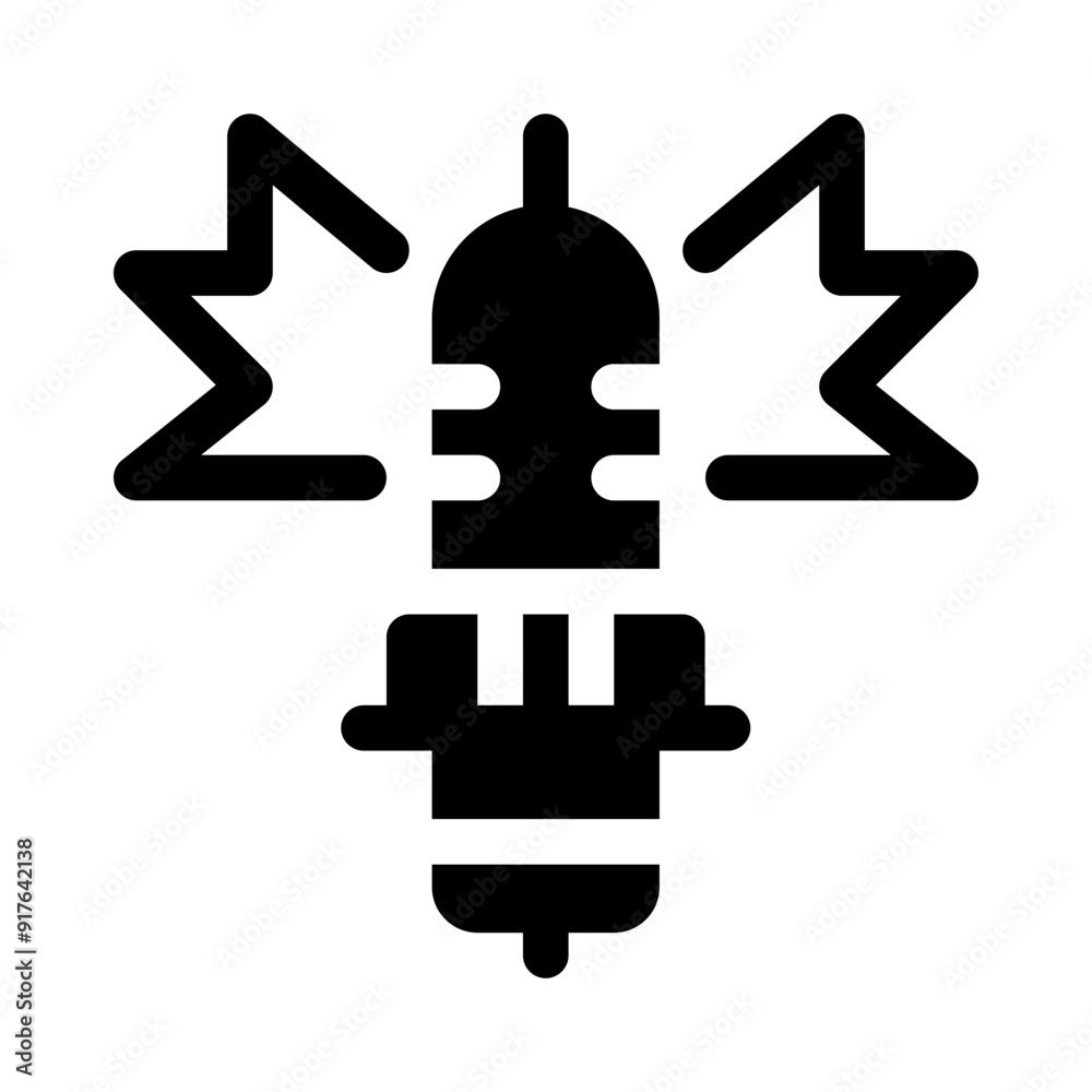 spark plug glyph icon spark plug glyph icon