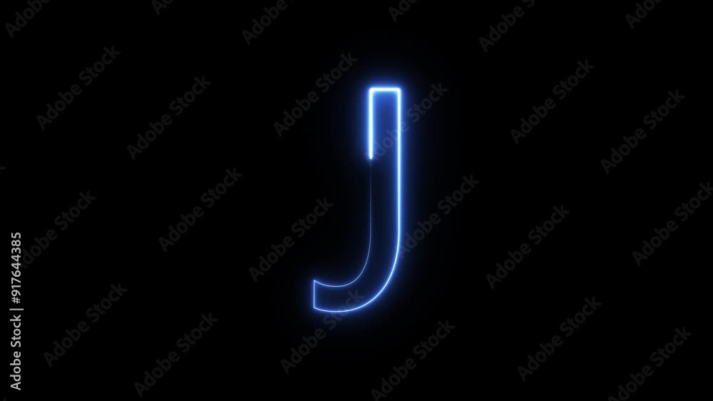 Animated neon letter symbol icon. Blue Neon alphabet, font, character, letters and educational concept animation. Animated neon letter symbol icon. Blue Neon alphabet, font, character, letters and educational concept animation.