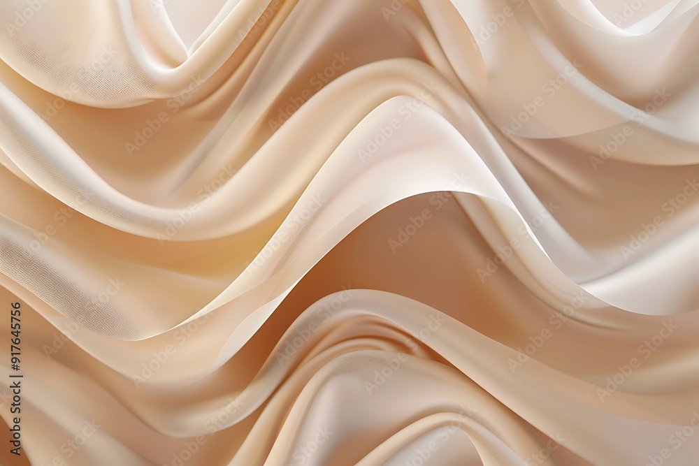 Obraz premium Abstract Beige Fabric Drapes