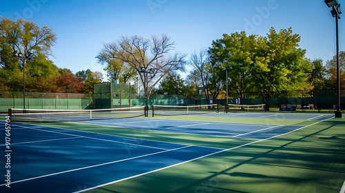 Wallpaper Mural pickle ball vs tennis courts at a public park Torontodigital.ca