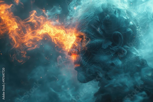 Face in Fire and Smoke