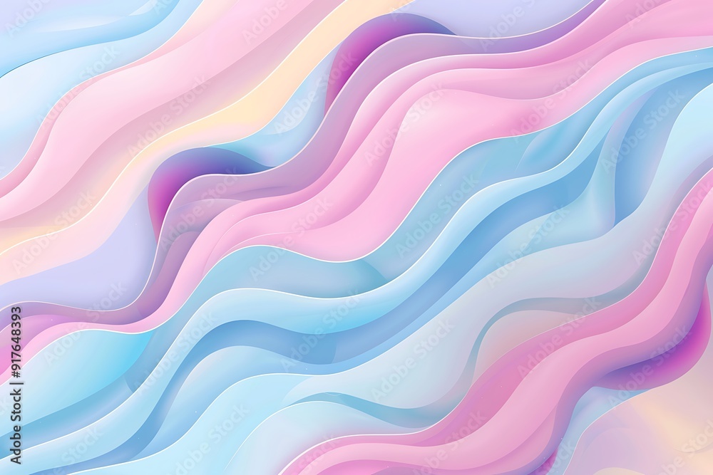 Abstract Waves in Pastel Colors Abstract Waves in Pastel Colors